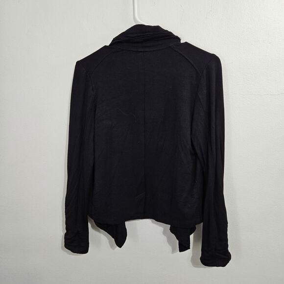 Anthropologie Dolan Black Drap Front Open Cardigan. Size Medium - Picture 2 of 5